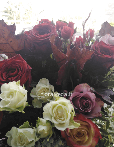 Bouquet rose colorate 